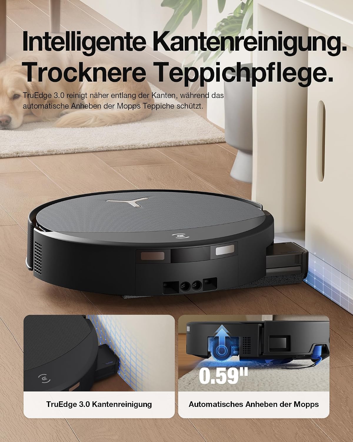 ECOVACS T90 PRO Omni Saugroboter mit Wischfunktion 30.000 Pa, PowerBoost