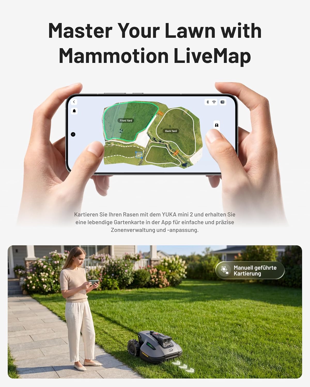 MAMMOTION YUKA mini 2 500 Mähroboter ohne Begrenzungskabel