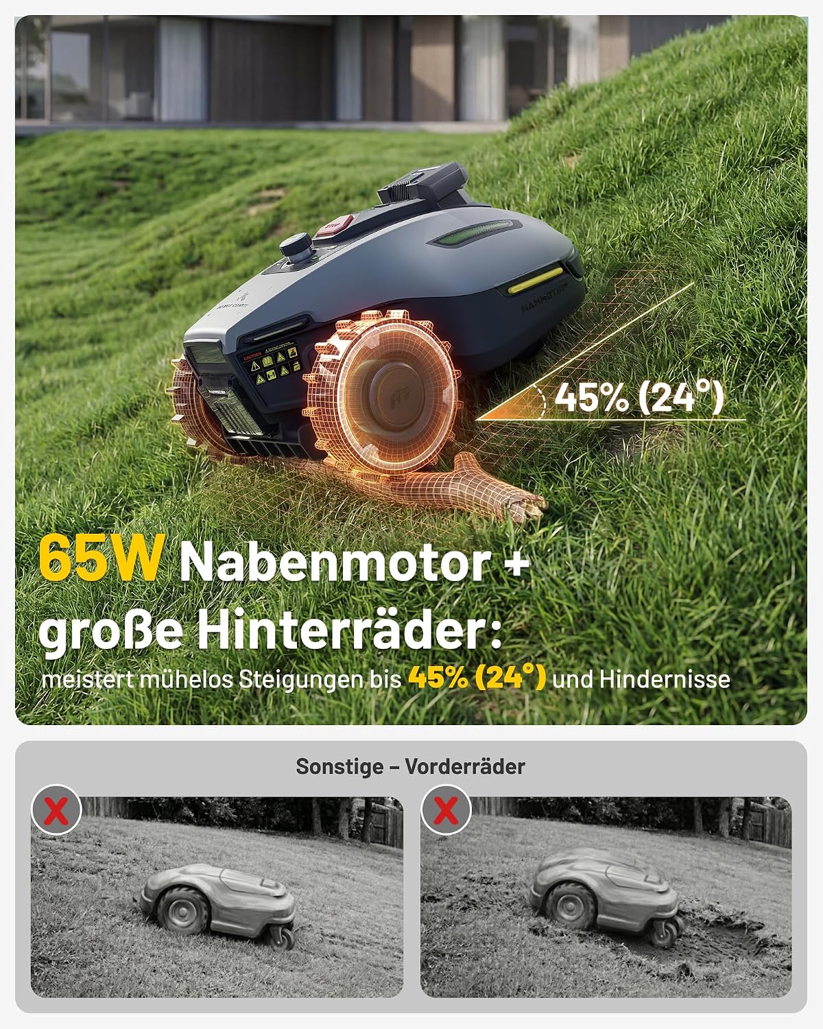 MAMMOTION YUKA mini 2 500 Mähroboter ohne Begrenzungskabel