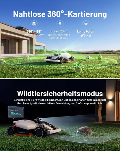 MAMMOTION LUBA 3 AWD Mähroboter mit Garage+Reinigungsständer