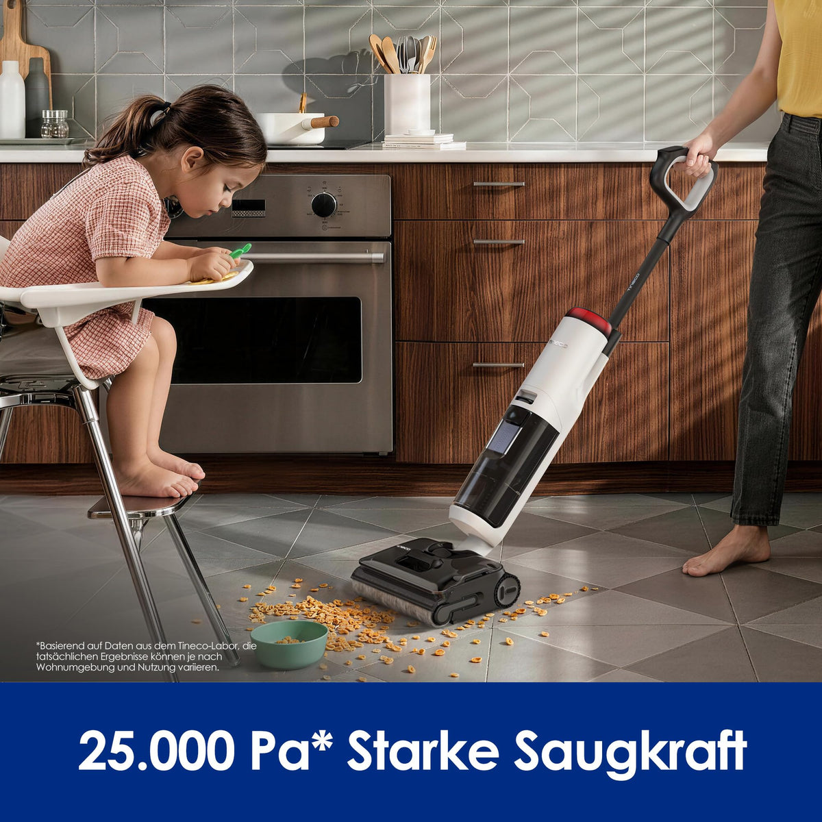 Tineco Floor ONE S7 Stretch Turbo Akku-Nass-Trockensauger, 65 Minuten Laufzeit, 85°C Schnell-Trocknung mit Selbstreinigung, ReverseScrub für hartnäckige Flecken