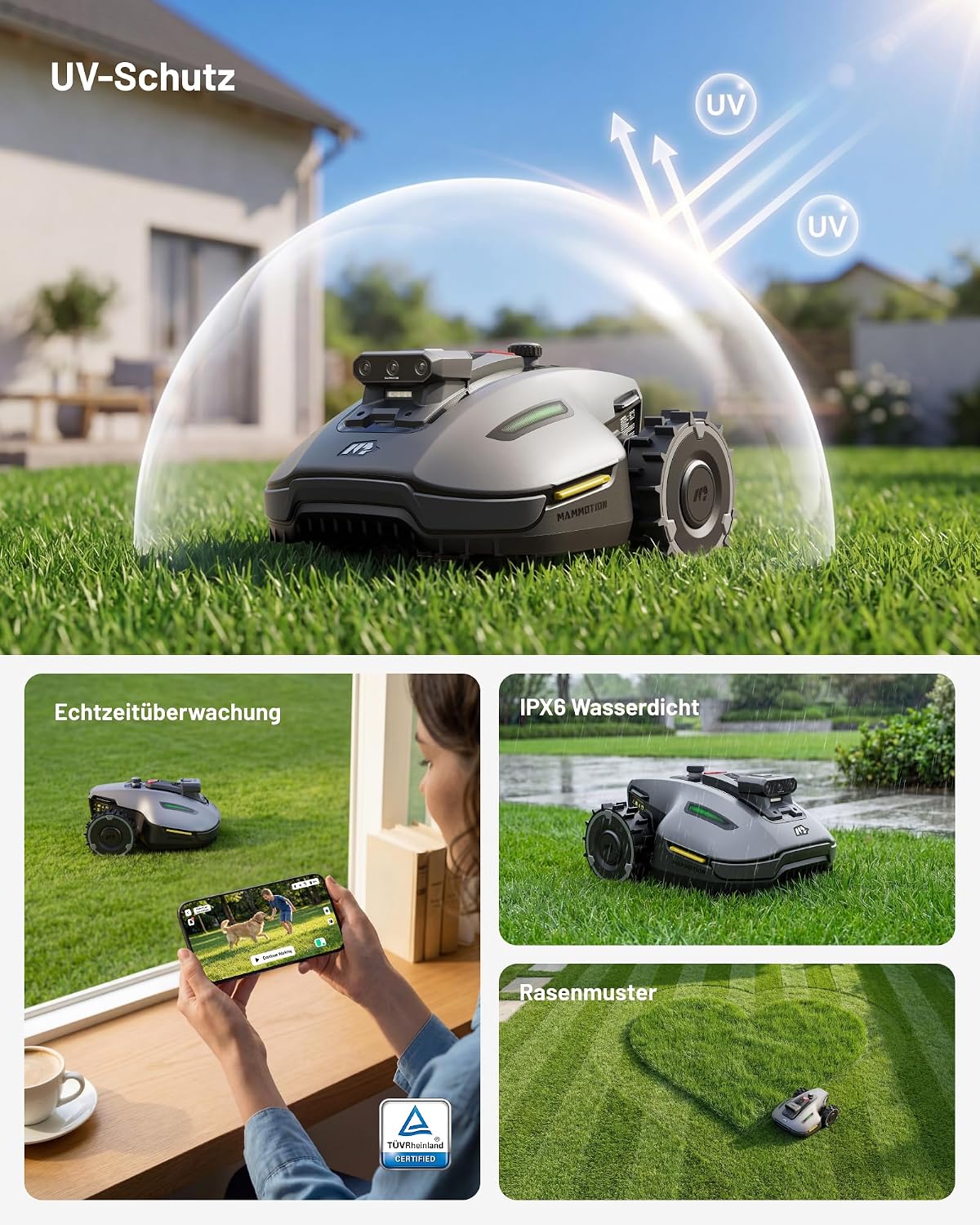 MAMMOTION YUKA mini 2 500 Mähroboter ohne Begrenzungskabel