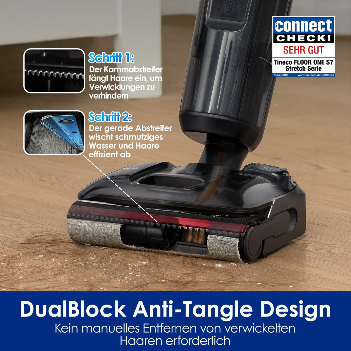Tineco Floor ONE S7 Stretch Ultra Nass-Trockensauger, DualBlock, FlashDry