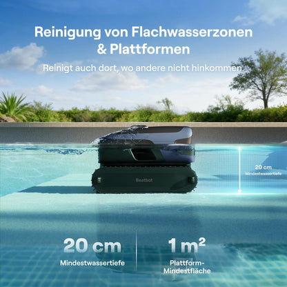 Beatbot Sora 70 Poolroboter, 4-in-1 Poolreinigung, Oberfläche, blau
