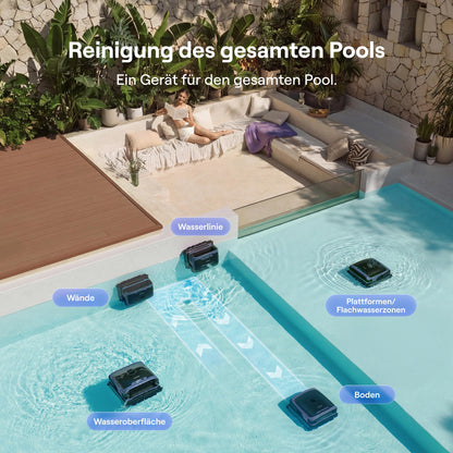 Beatbot Sora 70 Poolroboter, 4-in-1 Poolreinigung, Oberfläche, blau