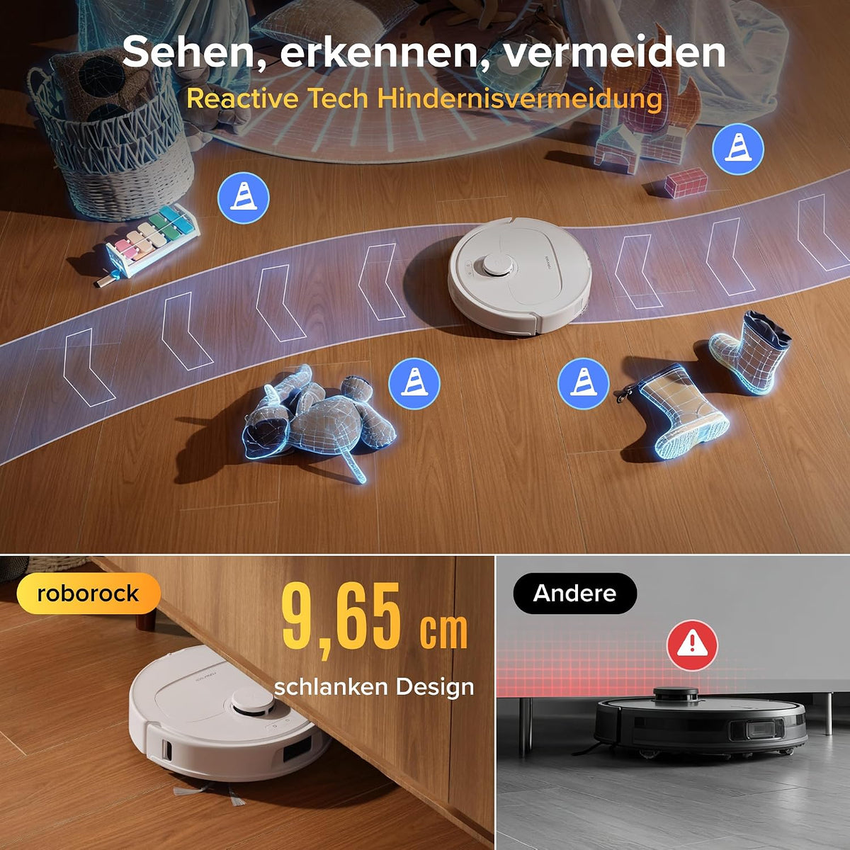 roborock Qrevo S Pro Robot Vacuum Cleaner with Mop Function, 18,500 Pa