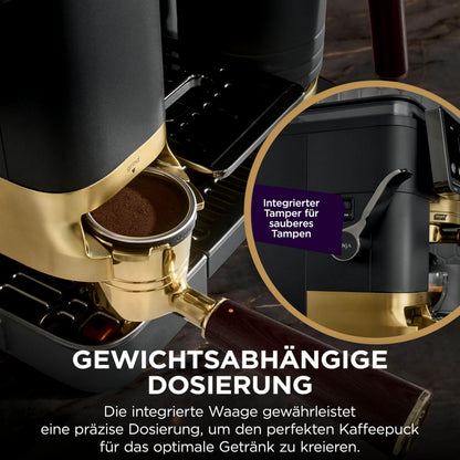 Ninja Luxe Café Pro David Beckham 3-in-1-Kaffeemaschine Schwarz und Gold