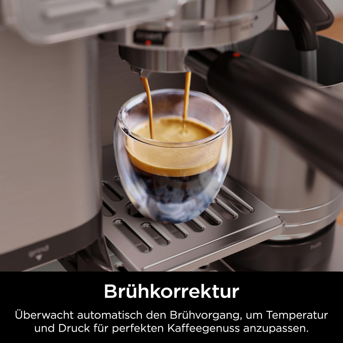 Ninja Luxe Pro 3-in-1-Kaffeemaschine mit Mahlwerk & Aufschäumer, Silber