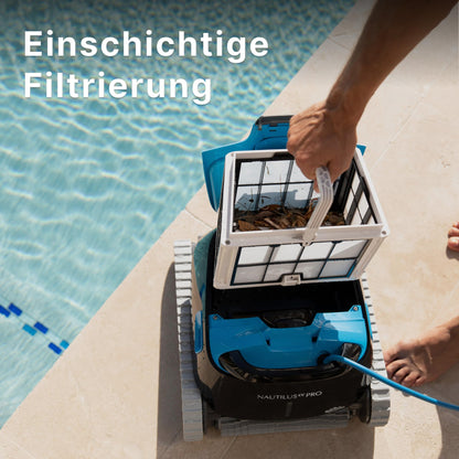 Dolphin Nautilus CC Pro Poolsaugroboter Boden, Wasserlinie und Wandreinigung, Kontrolle mit app, für Einbaupools bis zu 15 m, Starke Saugkraft, Wochenplaner