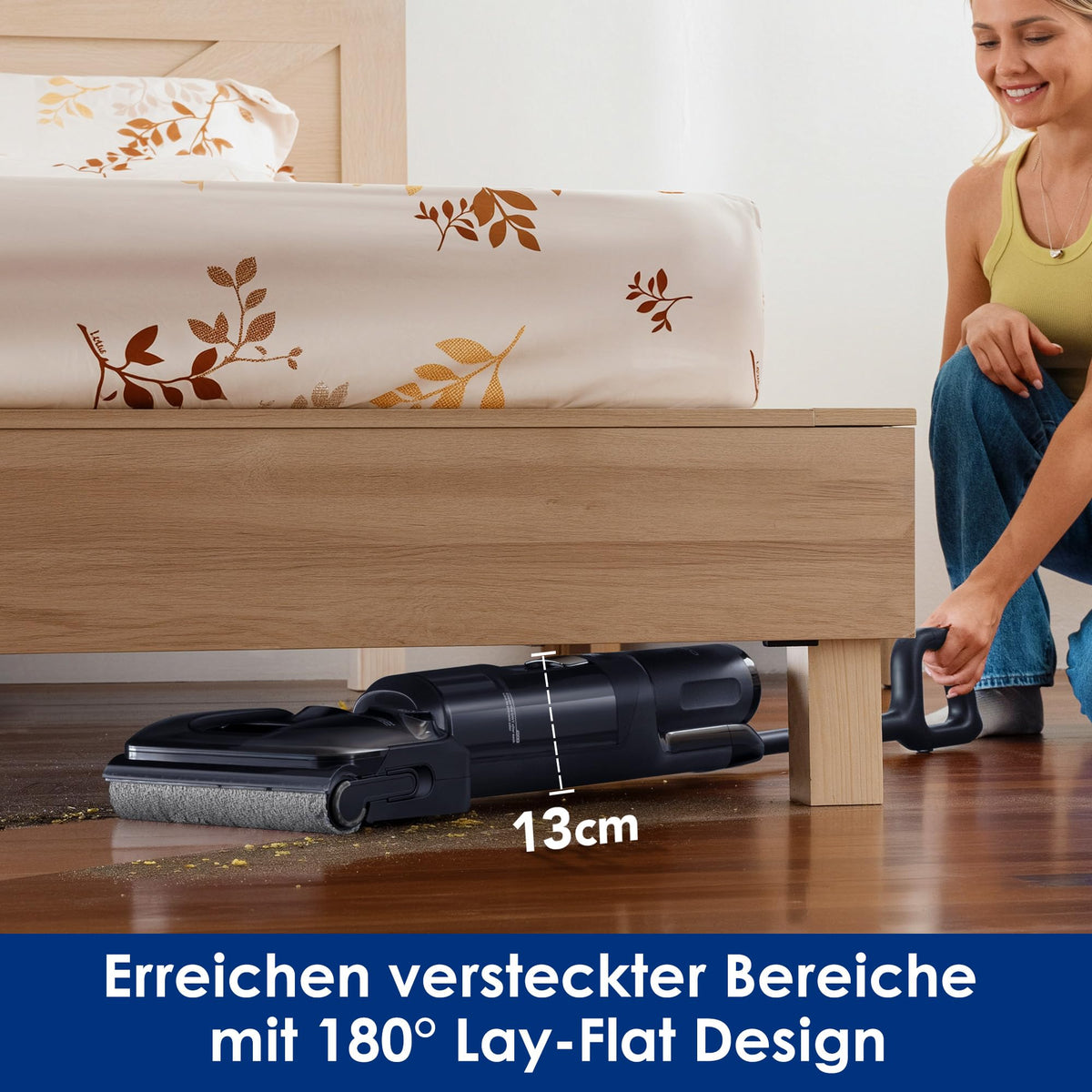 Tineco FLOOR ONE Switch S7 Stretch Nass Trockensauger & Akkusauger Set 5-in-1, FlashDry Selbstreinigung, DualBlock Anti-Tangle, 50 Min Laufzeit 22kPa Multifunktionaler Bodenreiniger für das Ganze Haus