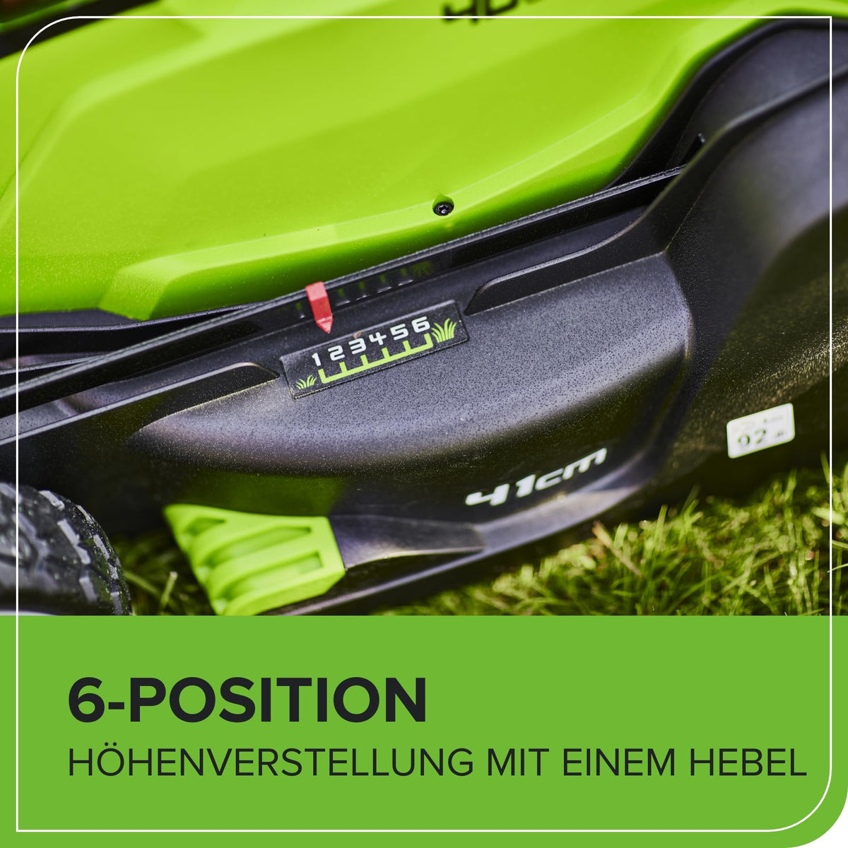 Greenworks 40V Kabelloser Akku Rasenmäher für Flächen bis zu 500 m², 41 cm Schnittbreite, 50-Liter-Sack PLUS zwei 40 V 2Ah-Akkus mit Ladegerät, 3 Jahre Garantie-G40LM41K2X