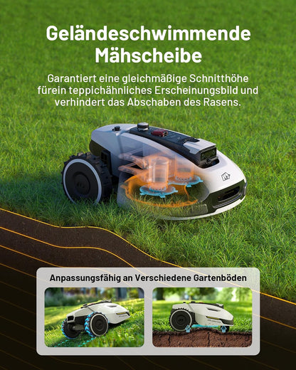 MAMMOTION YUKA 2000 Robotic Lawnmower without Boundary Cable, Max. 2400 m²