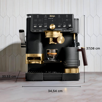 Ninja Luxe Café Pro David Beckham 3-in-1-Kaffeemaschine Schwarz und Gold