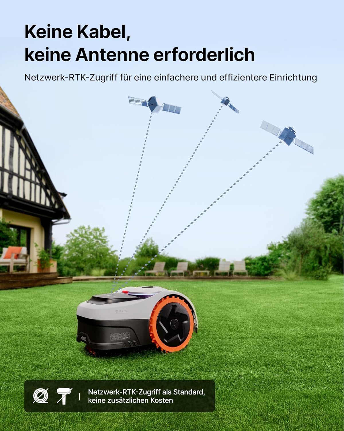 Segway Navimow i205 AWD Mähroboter mit Garage S, für 500 m², NRTK+Vision