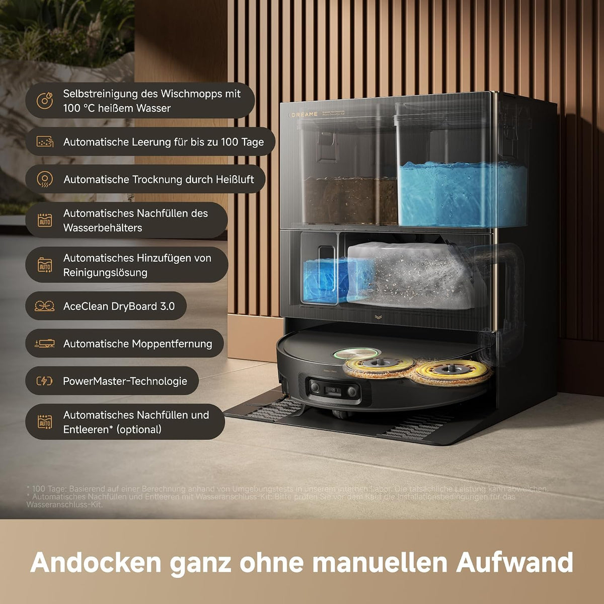 DREAME X60 Pro Ultra Complete, Robot Vacuum and Mop, Dual UltraExtend Arm, Dual AI Cameras, 10cm Obstacle Crossing, 42 000 Pa, Auto-Empty, 100°C Mop Self-Cleaning, and 100% Detangling