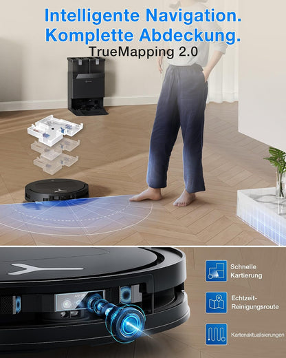 ECOVACS Deebot T50 Omni Gen3 Robot Vacuum Cleaner, 25,000 Pa