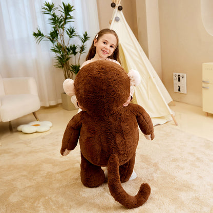 IKASA Groß AFFE Kuscheltier Riesen Stofftier,78cm Gross Plüschtier Riesige Plüsch Spielzeug Jumbo Plüschtiere,Geschenk für Kinder