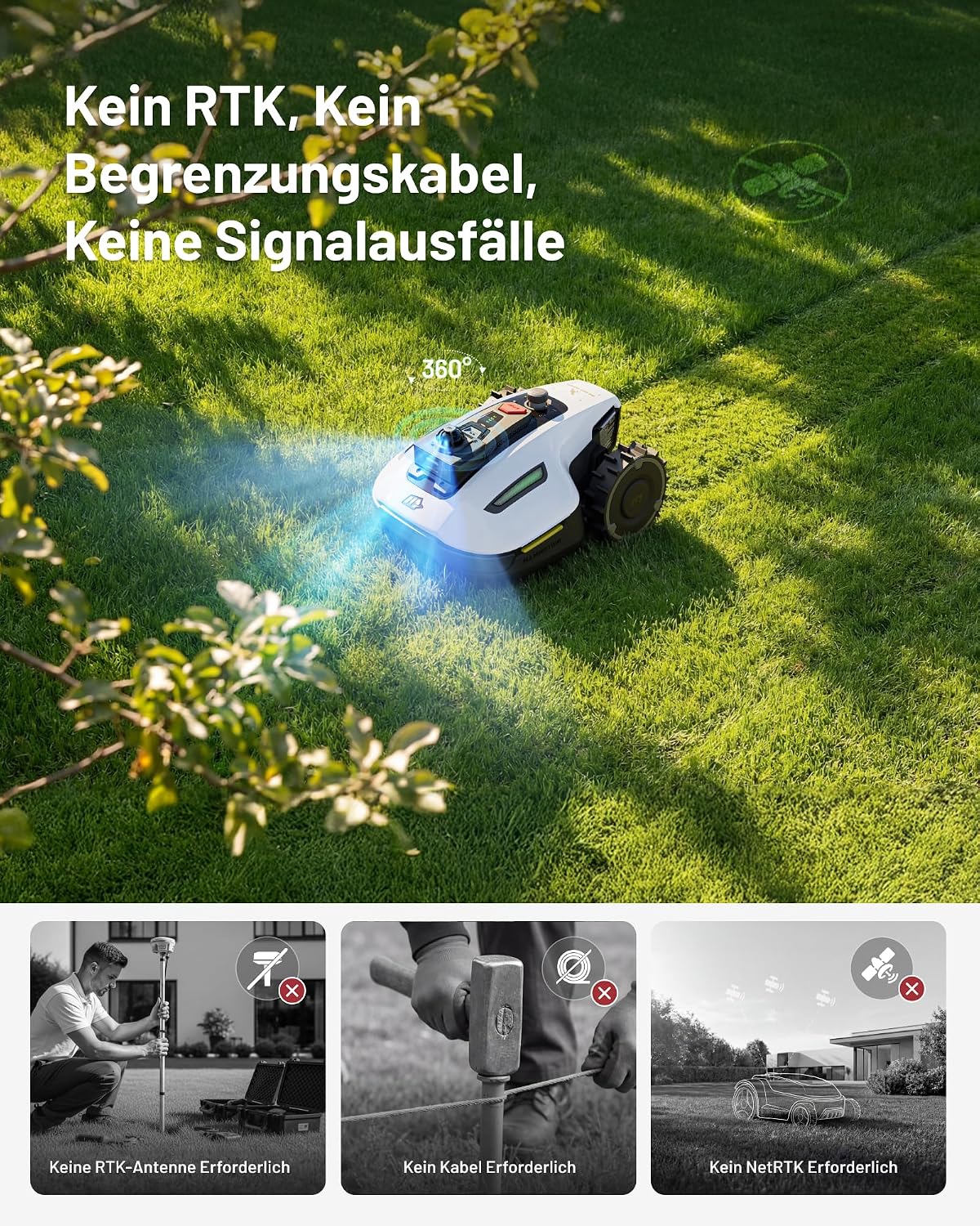MAMMOTION Yuka Mini 2 800 Lawn Robot without Boundary Cable