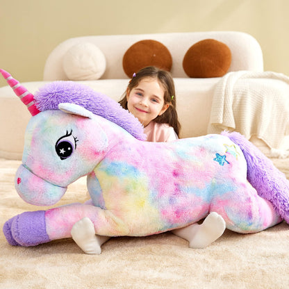 IKASA XXL Einhorn Kuscheltier Groß,110cm Riesen Plüschtier