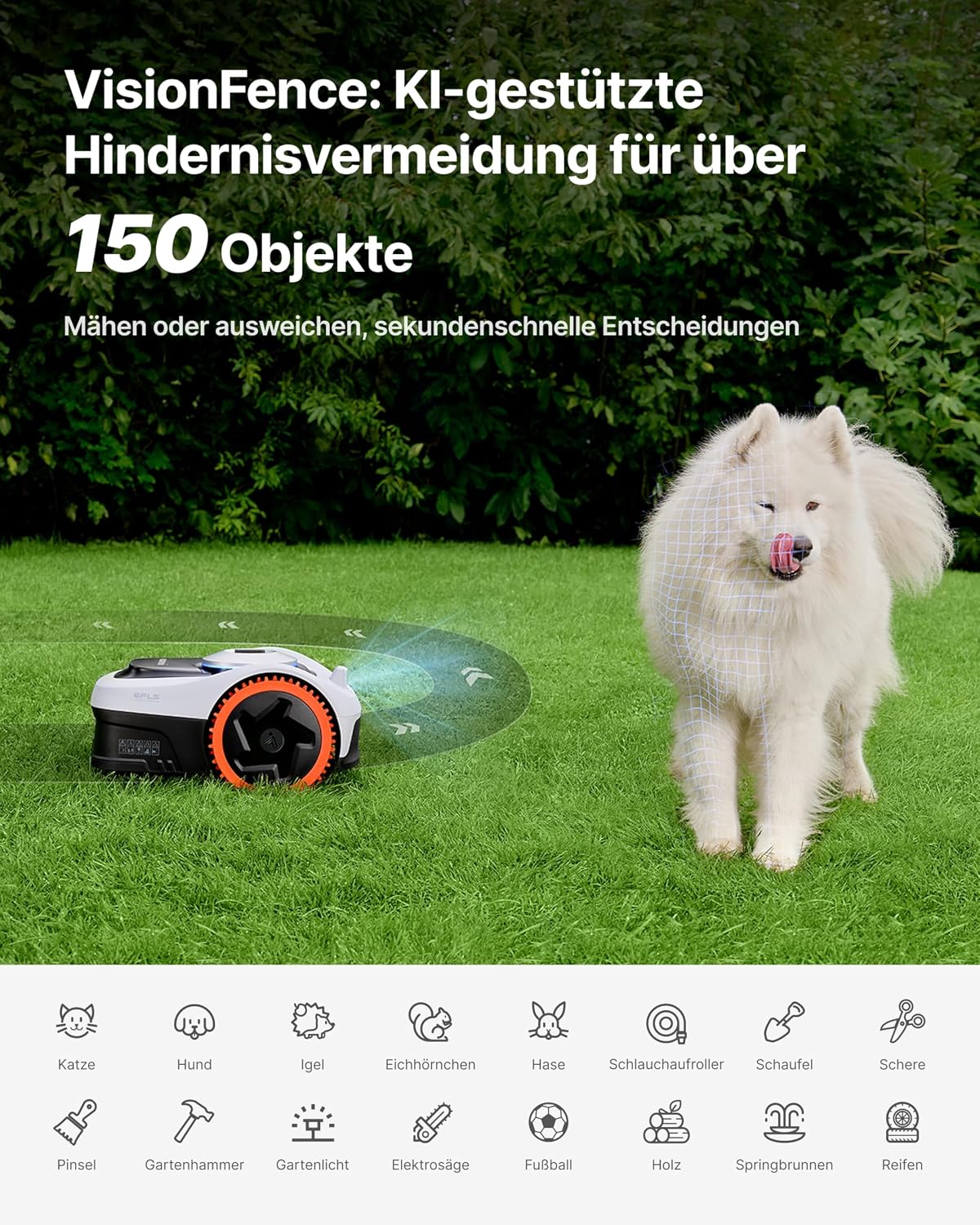 Segway Navimow i205 AWD Mähroboter mit Garage S, für 500 m², NRTK+Vision